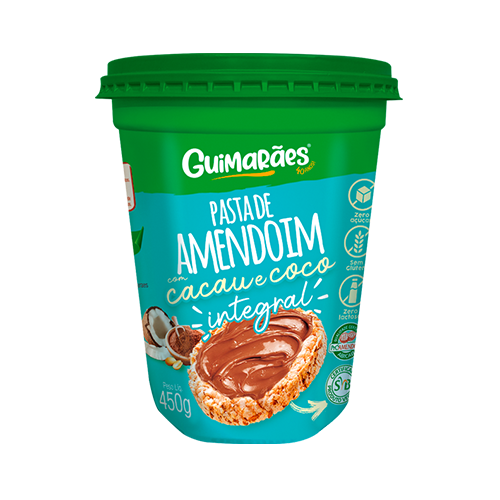 Embalagem de Pasta de Amendoim com Cacau e Coco