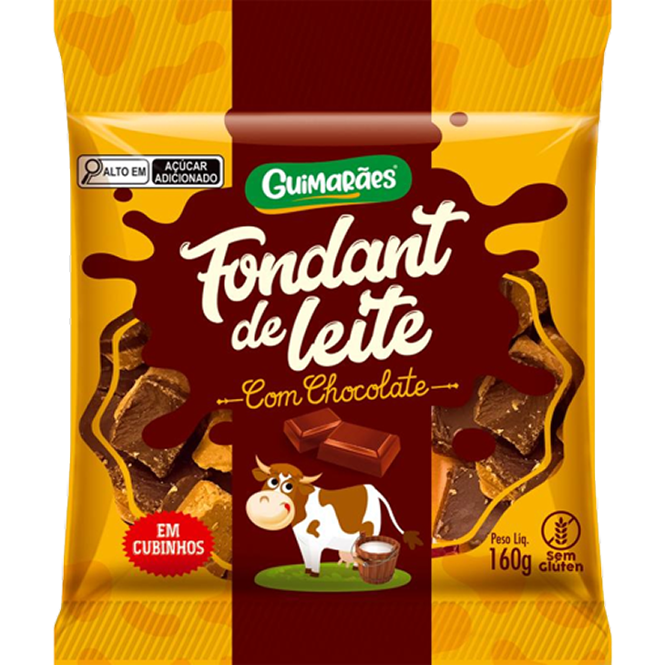 Embalagem de Fondant de Leite com Chocolate 160g