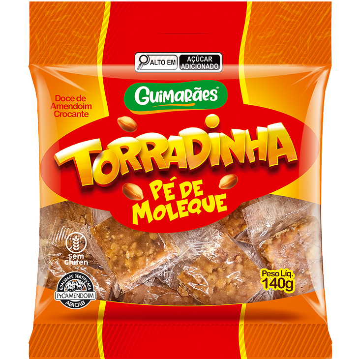 Embalagem de Torradinha Pé de Moleque 140g
